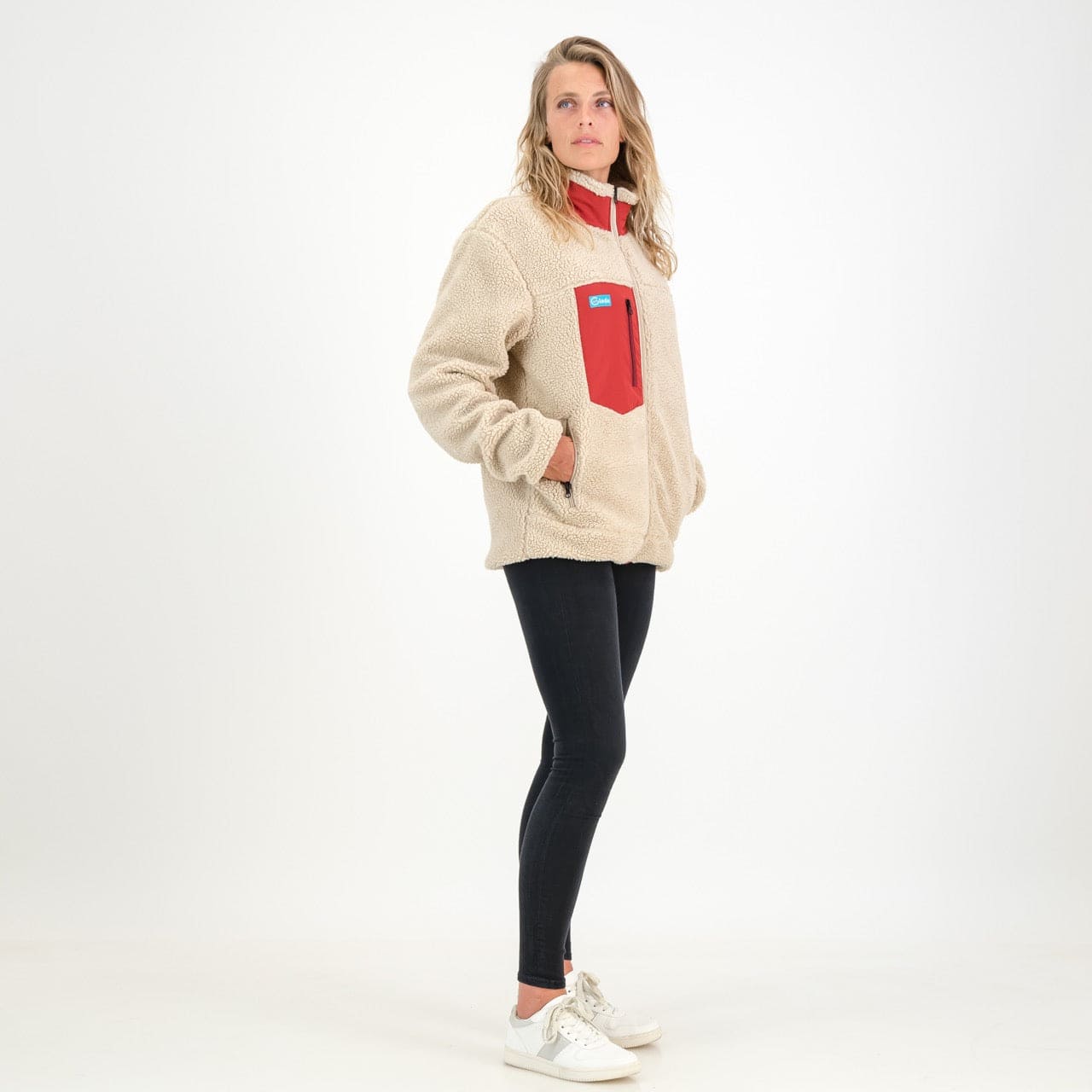 Wøley Cardigan Chauffant Polaire Rouge Unisexe