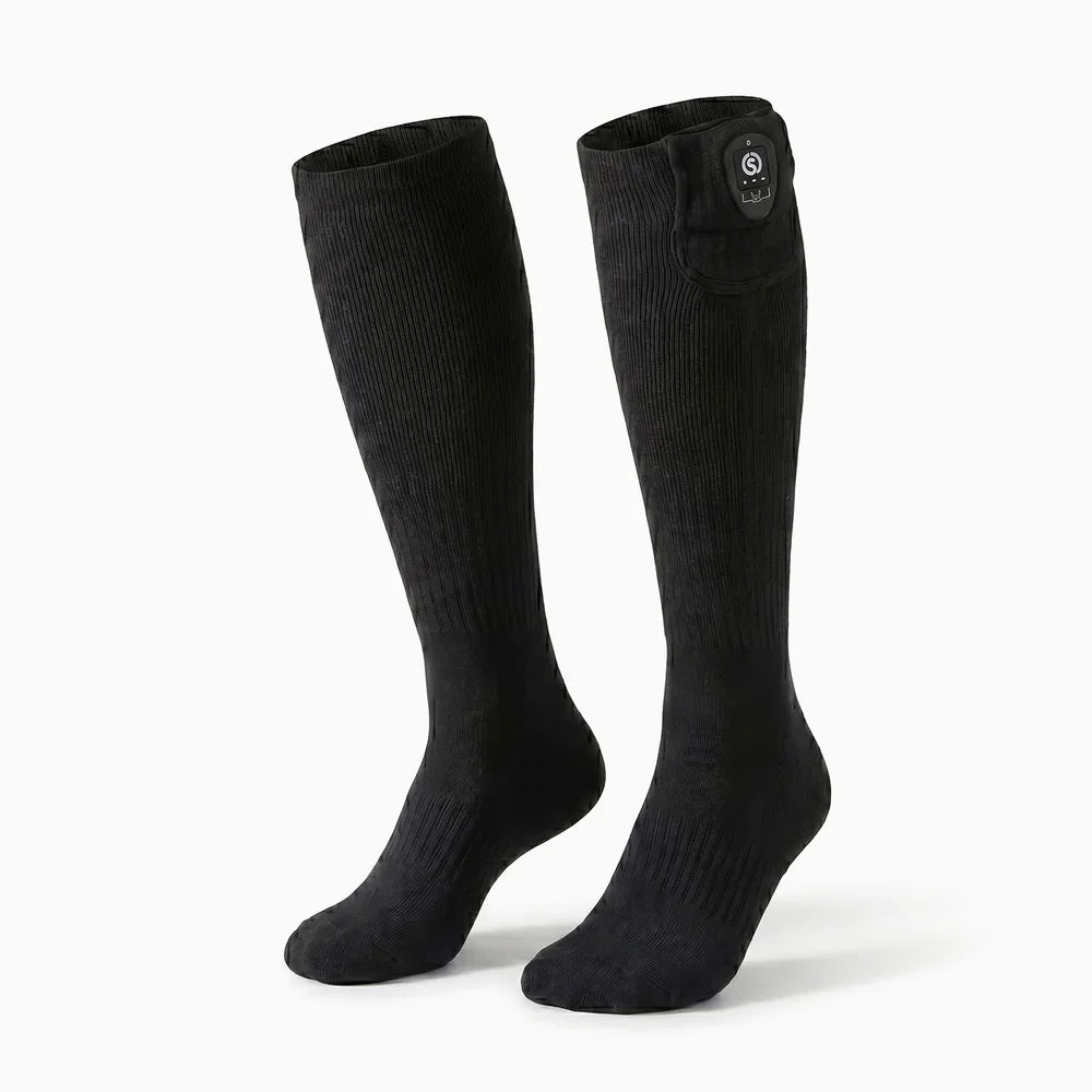 Verwarmde sokken zwart met accu